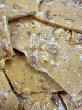 Almond Lime Tequila Brittle Closeup