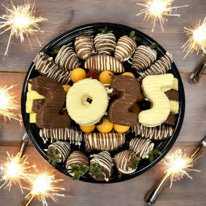 New Years Fruit Tray with Sparklers