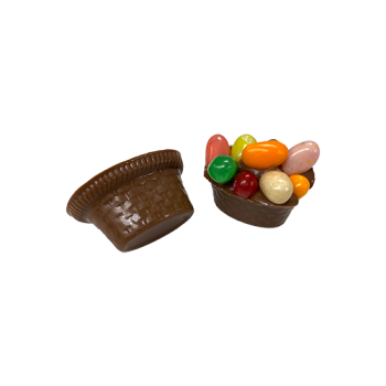 Bite-Sized chocolate basket with jelly beans