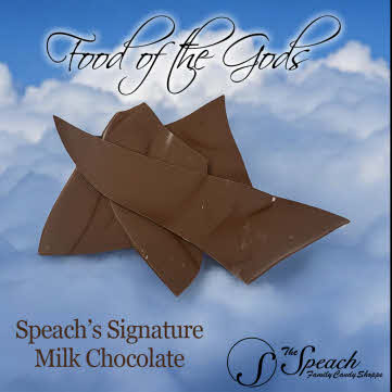 Selection: Milk Chocolate - 3 oz. Label with sheets of chocolate floating in the clouds